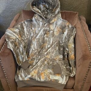 Men's Camouflage Hoodie in Gray and Brown